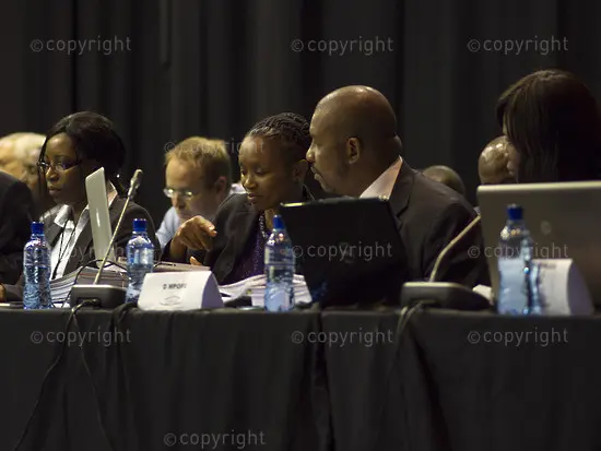 Dali Mpofu and his team during the Farlam Commission into the Marikana Massacre sitting in Rustenburg