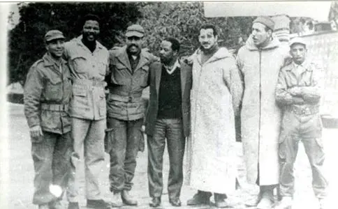 Nelson Mandela, second from left, with members of the National Liberation Front in Algeria, 1962