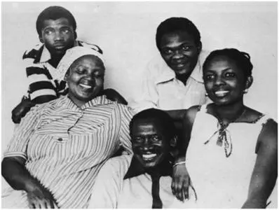 Robert Mangaliso Sobukwe and his family (wife and children)