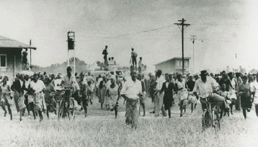 Anti-pass campaign demonstrators flee as police shoot into the unarmed crowd