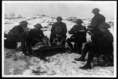 South African Officers having lunch