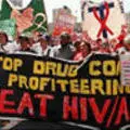 HIV/Aids protest in Pretoria, 2001.