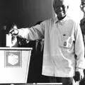 Nelson Mandela casts his vote