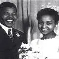 Nelson and Winnie Mandela at their wedding in 1957
