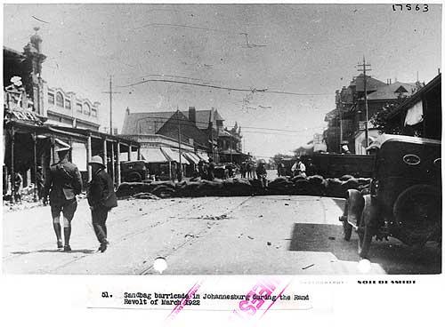 Account of events: Rand Rebellion 1922