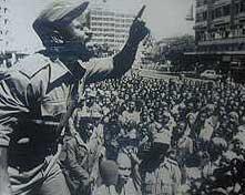 Machel was a gifted public speaker. Picture BBC news website, date unknown