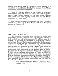 The talks on Algeria