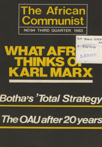 The African Communist No 94, Third Quarter 1983