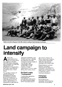 Land campaign to intensify