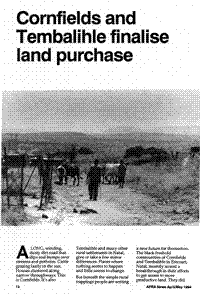 Cornfields and Tembalihle finalise land purchase