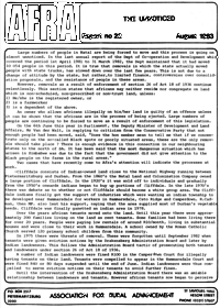 Afra Report Number 22 August 1983