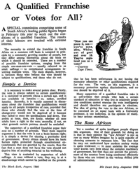 A qualified franchise or votes for all?