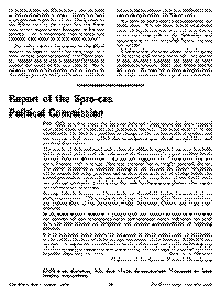 Report of the Spro-cas Political Commission
