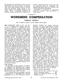 Workmen`s Compensation