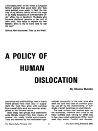 Resettlement and influx - the grand design: A policy of human dislocation 