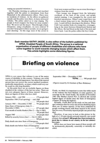 Briefing on violence
