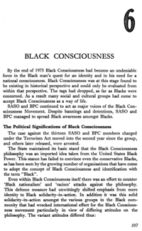Chapter six: Black consciousness