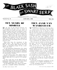 The Black Sash/Die Swart Serp Volume 2 Number 11 January 1958