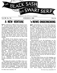 The Black Sash/Die Swart Serp Volume 3 Number 7/8 June 1958
