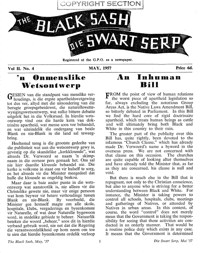 The Black Sash/Die Swart Serp Volume 2 Number 4 May 1957