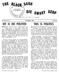 The Black Sash/Die Swart Serp Volume 3 Number 22 October 1959