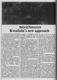 Natural resources: KwaZulus new approach