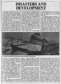 Disasters and development