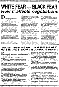 White fear - Black fear