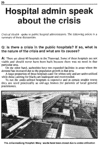Hospital administrators speak about the crisis