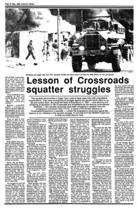 Lesson of Crossroads squatter struggles