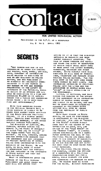 Contact Volume 8 No 4, April 1965