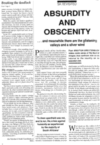 Absurdity and obscenity
