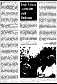 South African journalists visit Zimbabwe