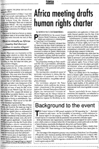 Africa meeting drafts human rights charter
