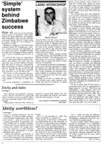 Simple system behind Zimbabwe success