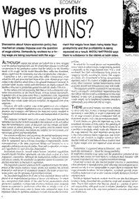 Wages vs profits - who wins?