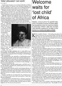 Welcome waits for lost child of Africa