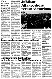 Jubilant Alfa workers return victorious