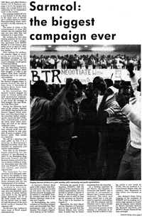 Sarmcol: the biggest campaign ever