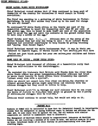 Chief Gatsha warns white businessmen