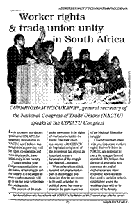 Worker rights and trade union unity in South Africa