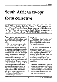 South African co-ops form collective