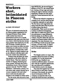 Workers shot, intimidated in Plascon strike