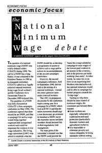 The national minimum wage debate