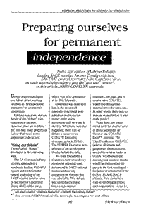 Preparing ourselves for permanent independence