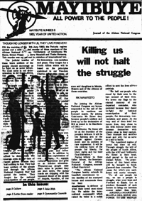 Mayibuye Number 6 1983 Year of United action