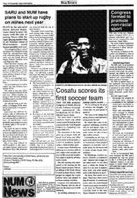 Congress formed to promote non-racial sport