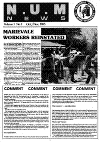 NUM News October 1985