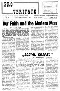 Pro Veritate Volume 3  Number 7 November 1964