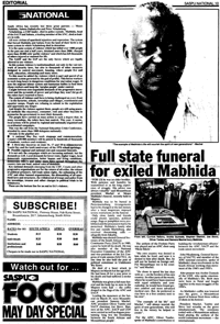 Full state funeral for exiled Mabhida